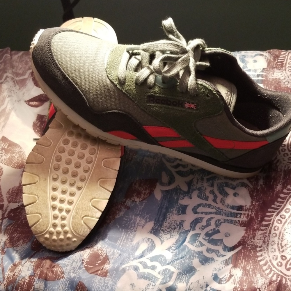 Pink and gray Reebok..size 9